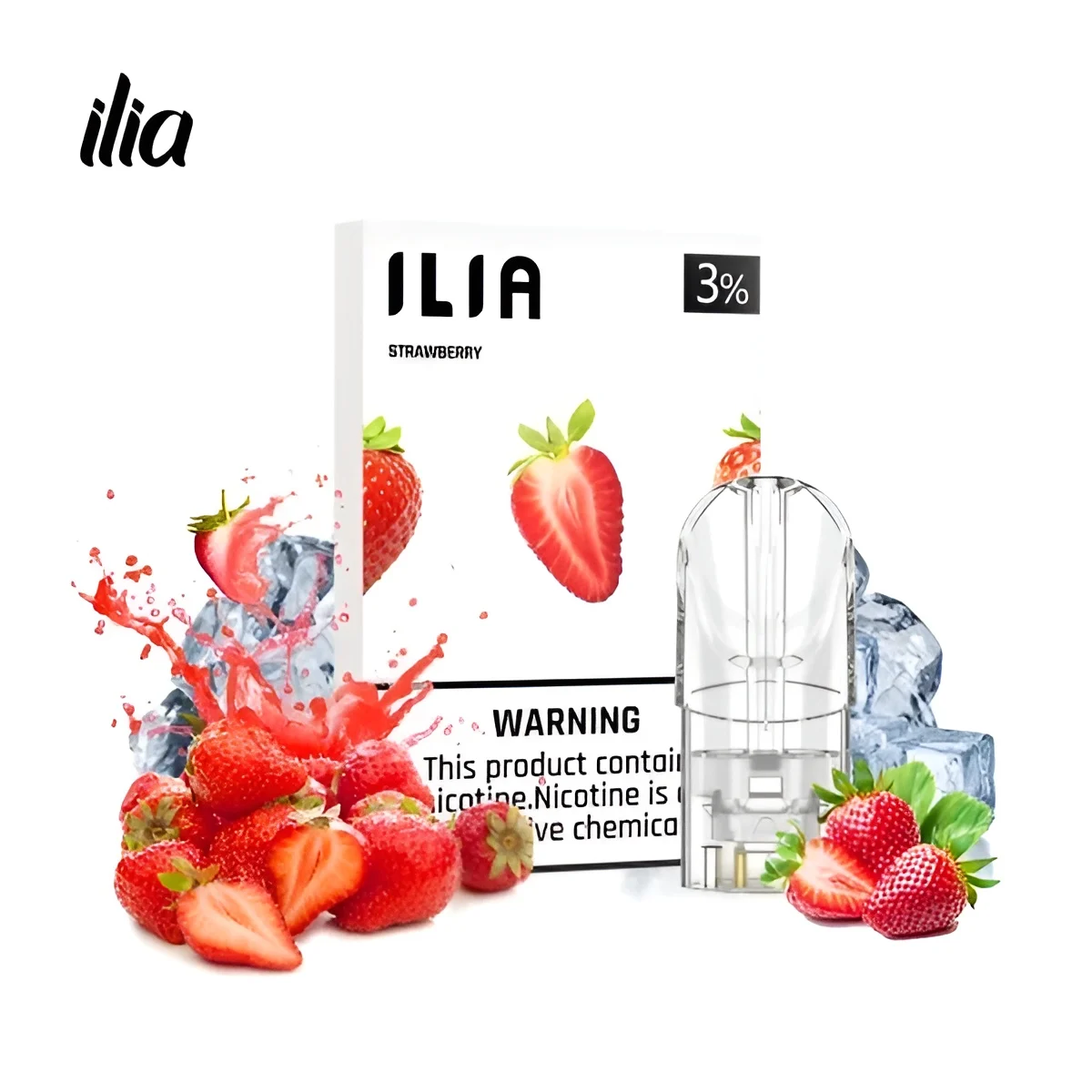 ILIA煙彈發光霧化菸彈一代-草莓